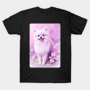 Pomeranian Watercolor Portrait 1 T-Shirt